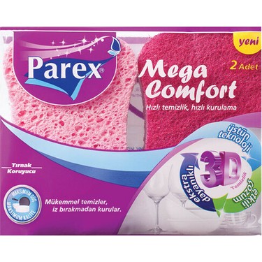 Parex Sünger Mega Comfort Oluklu 2'li