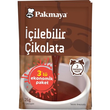 Pakmaya İçilebilir Çikolata 3"lü