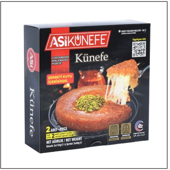 Asi Künefe Klasik Peynirli Künefe Şerbetli 2'Li 270 Gr