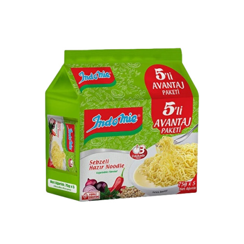 İndomie Noodle Sebze Çeşnili Fırsat Paketi 5'li 